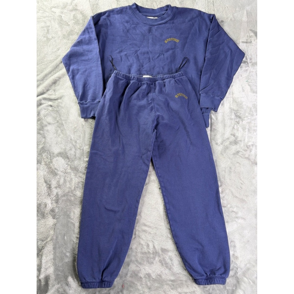 Sprwmn Los Angeles Sweatshirt Sweatpants Full Set M Blue Collegiate Logo